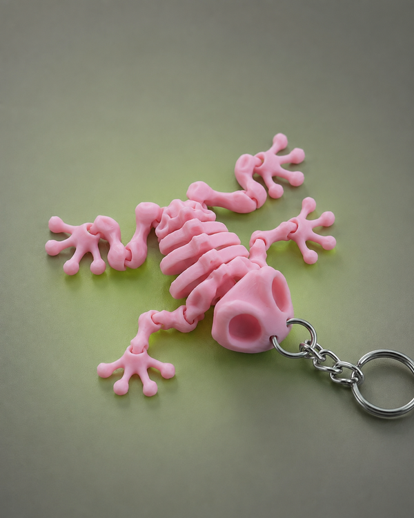 Skeleton Frog Keychain